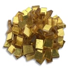 Wavy Yellow Gold Smalti On Clear Glass