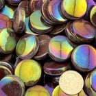 Sweetie Penny Rounds SRL100-Iridized White Glass Mosaic