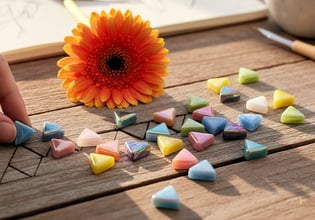 Sweetie Floret Recycled Glass Mosaic Tiles in Multiple Colors