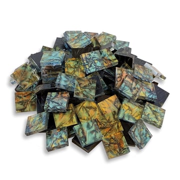 Green Copper Gold Van Gogh Tile