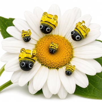 Glass Lampwork Bumble Bees – Pack of 6