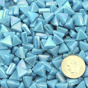 Sweetie 10mm Iridized Triangles - STRL08 Light Blue