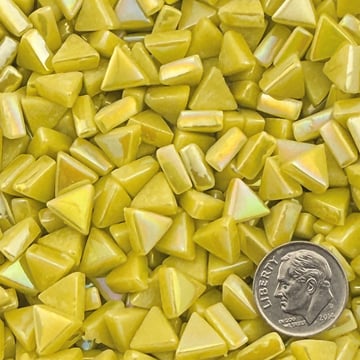 Sweetie 10mm Iridized Triangles - STRL50 Lemon
