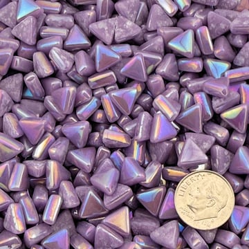 Sweetie 10mm Iridized Triangles - STRL62 Lilac