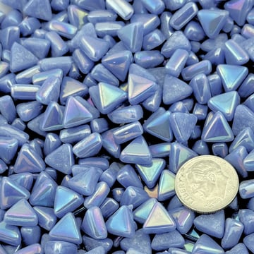 Sweetie 10mm Iridized Triangles - STRL03 Med. Periwinkle