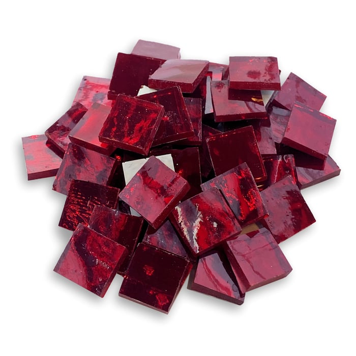 Square Scarlet Mirror Tile