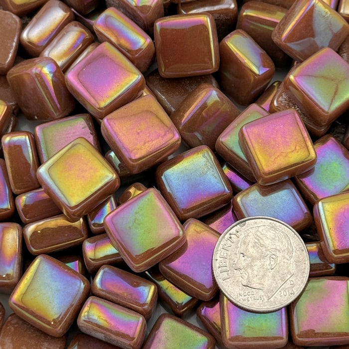 Sweetie Gloss SL33 Iridized Ochre - Iridized Glass Tile